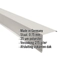 Windveer Grijswit (RAL 9002) van staal 0,75 mm, 25 µm polyestercoating, met ingebouwde productgegevens