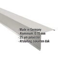 Windveer aluminium Zilver-Metallic, 0,70 mm, met ingebedde productinformatie