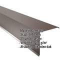 Windveer Sepiabruin (RAL 8014) van staal 0,50 mm, met ingebedde specificaties