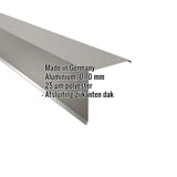 Gevelhoek Aluminium RAL9007, 0,70 mm, met ingebedde gegevens over materiaal en coating