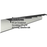 Windveer Gitzwart RAL 9005, 0,50 mm staal, met ingebedde productgegevens