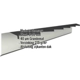 Windveer Gitzwart RAL 9005, 0,50 mm staal, met ingebedde productinformatie