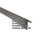 Gevelpan Stehfalzprofiel 33/500 Gitzwart RAL 9005 met ingebedde gegevens over materiaal, dikte en coating