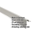 Gevelpan Stehfalzprofiel 33/500 Zilver-Metallic met ingebedde gegevens zoals materiaal, dikte, coating
