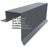 Gevelpan Stehfalzprofiel PD-510-S Grafietgrijs, 0,50 mm staal, met ingebedde productgegevens