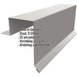 Gevelhoek Stehfalzprofiel PD-510-S, grijs aluminiumkleurig, met ingebedde specificaties