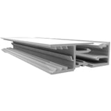 Zevener Sprosse wandlijst 16 mm, wit PVC profiel met holle kamers, zijaanzicht