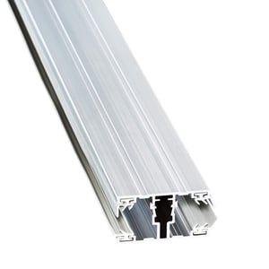 A1 schroefprofiel middenprofiel 16 mm, blank aluminium, schuin van boven met snijkant