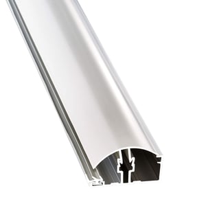 A4 PVC klemprofiel randprofiel 10 + 16 mm, wit, hoofdaanzicht schuin van boven