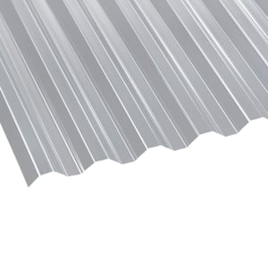 Acrylglas damwandplaat 76/18, 1,50 mm, transparant, hoofdaanzicht schuin van boven