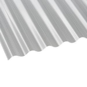 Acrylglas golfplaat 76/18, 3,00 mm, helder, met honingraatstructuur, schuin van boven