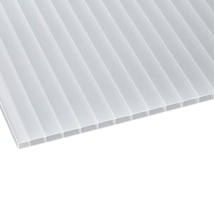 Acrylglas kanaalplaat 16 mm opaal wit, bovenaanzicht
