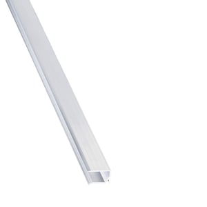 Afwerkprofiel van blank aluminium, 10 mm, met U-vormige doorsnede, hoofdweergave