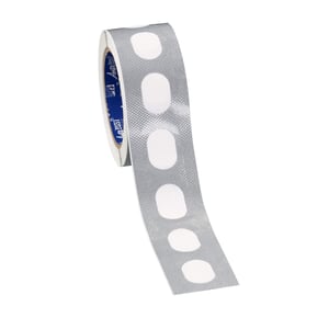 Scobalit aluminium tape rol, zilver, met ovale uitsparingen, 25 mm breed