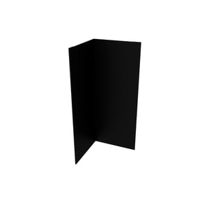 Binnenhoek van staal, Gitzwart RAL 9005, met PURLAK coating, hoofdweergave