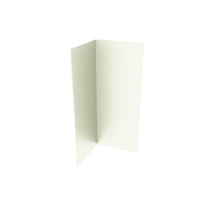 Binnenhoek van Grijswit (RAL 9002) staal, 0,50 mm dik, 25 µm polyester coating