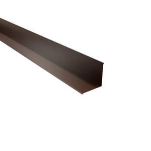 Binnenhoek Notenbruin RAL 8011 staal 0,75 mm met 25 µm polyestercoating, hoofdaanzicht schuin
