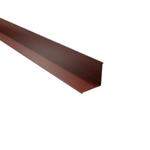Binnenhoek Roodbruin RAL 8012, 0,75 mm staal, schuin van boven