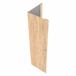 Buitenhoek | 10 cm x 10 cm x 2,00 m | Staal 0,50 mm | 25 µm Polyester | Houtlook - Ahorn