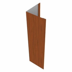 Buitenhoek | 10 cm x 10 cm x 2,00 m | Staal 0,50 mm | 25 µm Polyester | Houtlook - Eiken