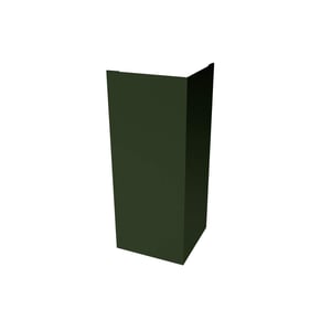 Buitenhoek van staal, matgroen (RAL 6020), 0,50 mm dik, vrijstaand