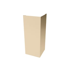 Buitenhoek Licht ivoorkleurig (RAL 1015) van staal, 0,50 mm dik, 25 µm polyestercoating