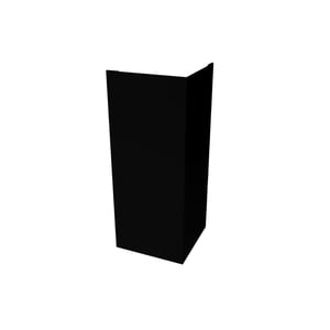 Buitenhoek Gitzwart RAL 9005 van staal 0,50 mm, 25 µm polyestercoating, vrijstaand