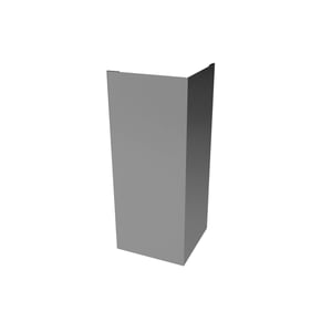 Buitenhoek van staal, 0,50 mm, RAL9007, 25 µm polyestercoating, vrijstaand