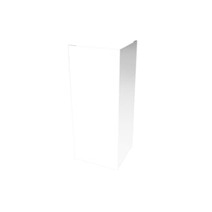 Buitenhoek van staal, 0,75 mm, Zuiverwit RAL 9010, 25 µm polyestercoating, hoofdaanzicht