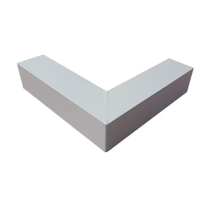 Buitenhoek ISOS aluminium Zilver-Metallic RAL 9006, 1,50 mm, bovenaanzicht