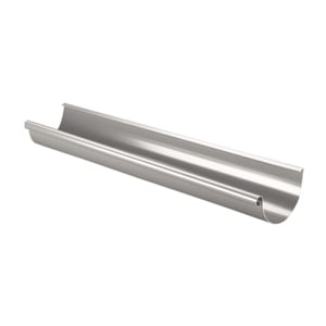 Dakgoot van staal, grijs aluminiumkleurig RAL9007, 50 µm polyurethaan gecoat, hoofdweergave