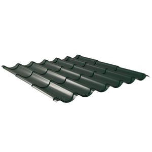 Dakpanplaat 2/1060 mosgroen RAL 6005, 0,50 mm staal, 60 µm Puramid coating