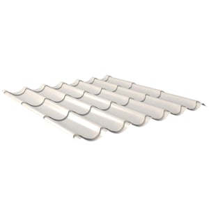 Dakpanplaat 2/1060 Zuiverwit, 0,50 mm staal, hoofdweergave, Weckman