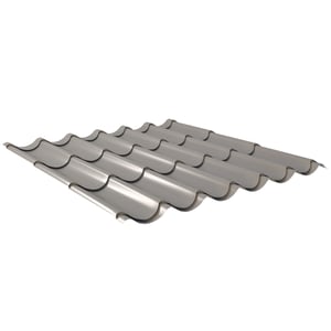 Dakpanplaat 2/1060 aluminium 0,70 mm, grijs aluminiumkleurig, hoofdweergave