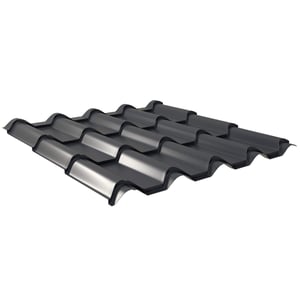 Dakpanplaat EUROPA Antracietgrijs (RAL 7016) van aluminium 0,70 mm, hoofdweergave