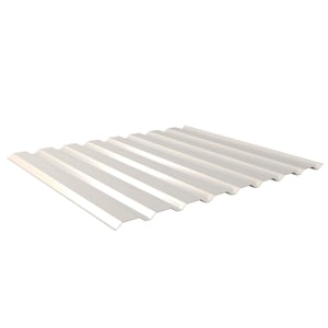 Damwandplaat 20/1100, Zuiverwit (RAL 9010), 0,50 mm, hoofdaanzicht schuin van boven