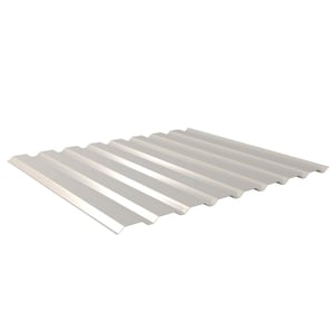 Damwandplaat 20/1100 Grijswit (RAL 9002), 0,50 mm dikte, vrijstaand