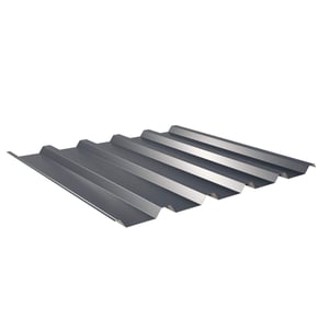 Damwandplaat 35/207 antracietgrijs, bovenaanzicht, 0,75 mm staal met 25 µm polyestercoating