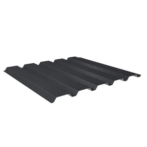 Damwandplaat 35/207, Antracietgrijs RAL 7016, 0,50 mm staal met 80 µm Shimoco coating, hoofdaanzicht