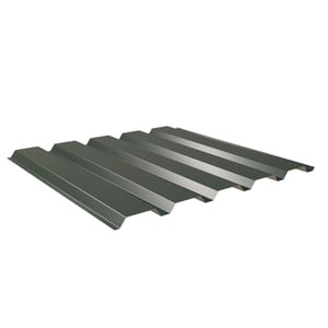Damwandplaat 35/207 aluminium mosgroen (RAL 6005) hoofdaanzicht