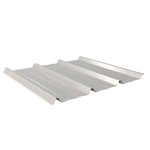 Damwandplaat 45/333 aluminium Zilver-Metallic, bovenaanzicht schuin