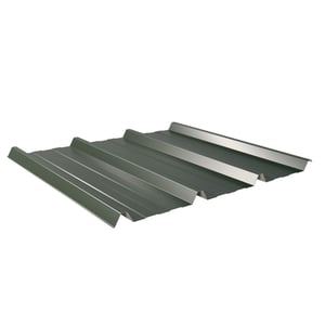 Damwandplaat 45/333 Chroomoxydegroen, 0,75 mm staal, 25 µm polyestercoating, hoofdaanzicht