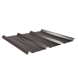 Damwandplaat 45/333 Chocoladebruin, hoofdaanzicht, 0,75 mm staal met 25 µm polyestercoating