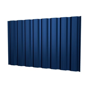 Damwandplaat T18DR wand Gentiaanblauw RAL 5010, hoofdaanzicht