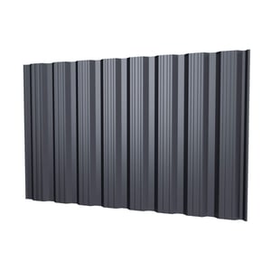Damwandplaat T18DR Grafietgrijs, 0,50 mm, 25 µm polyester, hoofdaanzicht van de profielstructuur