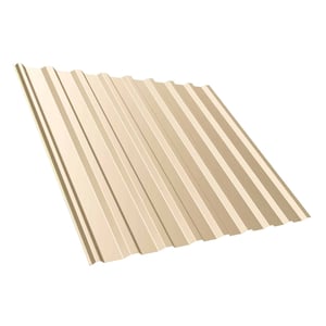 damwandplaat T20M licht ivoorkleurig (RAL 1015) van staal, 0,75 mm dik, met 25 µm polyester coating