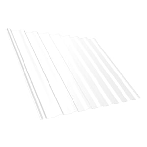Damwandplaat T20M dak anti-druppel, zuiverwit RAL 9010, 0,75 mm staal, schuin van boven