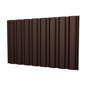Damwandplaat T20M wand Chocoladebruin RAL 8017, 0,50 mm, 35 µm mat polyester, hoofdaanzicht
