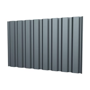 Damwandplaat T20M wand Pelsgrijs, 0,50 mm staal, hoofdaanzicht, 25 µm polyestercoating