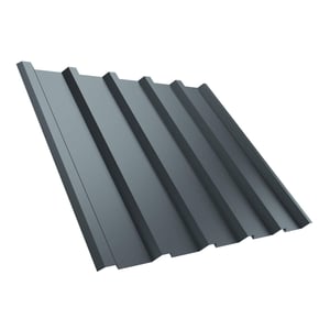 Damwandplaat T35/207M Pelsgrijs, 0,50 mm, bovenaanzicht